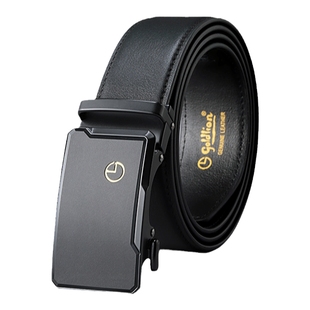 金利来皮具男士新款休闲磨砂头层牛皮皮带商务立体精雕logo男腰带