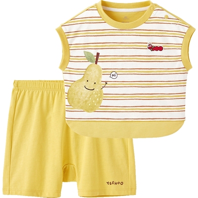 英氏套装夏季透气男童纯棉