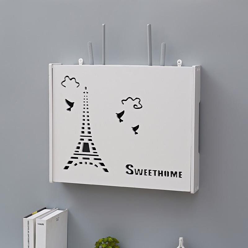 无线路由器简约免打孔收纳盒明暗装遮挡配电表多媒体弱电箱装饰画