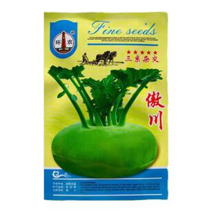 傲川苤兰种子早熟杂交青苤蓝种子球形扁圆不易裂球春秋季蔬菜种子