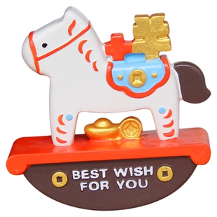 马上加薪马年吉祥物工位摆件办公室桌面治愈解压摇摇马不倒翁礼物