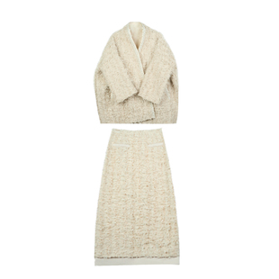 SailingLUO/25秋装新款新中式合襟大衣ROW和服外套+直身半裙套装