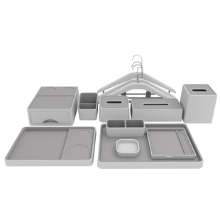 酒店洗漱用品收纳盒牙具盒宾馆民宿一次性耗品盒遥控器纸巾盒托盘