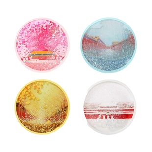 故宫角楼咖啡中国风紫禁城流沙杯垫防滑垫硅胶垫创意礼物陈数同款