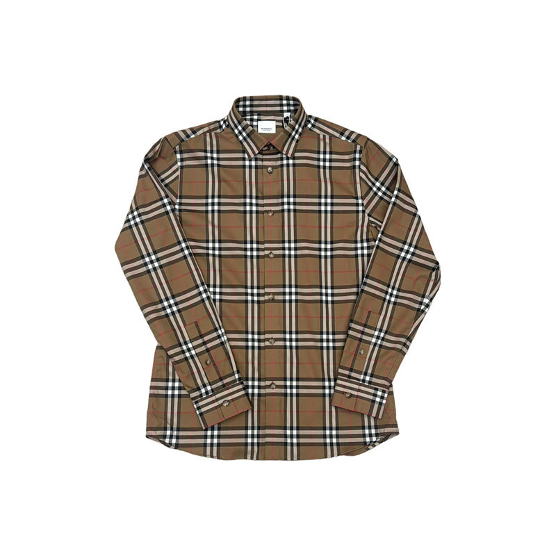 【自营】BURBERRY/博柏利春秋男士格纹满印时尚复古衬衫80842951