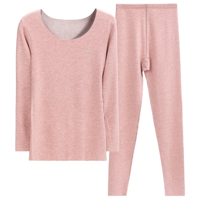 猫人保暖内衣男女士套装羊毛蚕丝