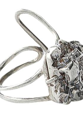 野月亮情侣小众原创矿石戒指