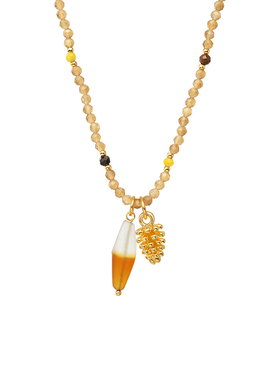 CHEZLOOPS虎眼石长款毛衣链