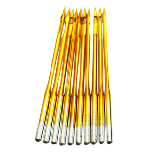 格罗茨金针DPX17型机针  电脑同步机*车花样机机针 金色镀钛防热