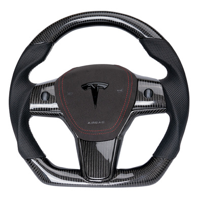 Model3Y碳纤维方向盘保留加热