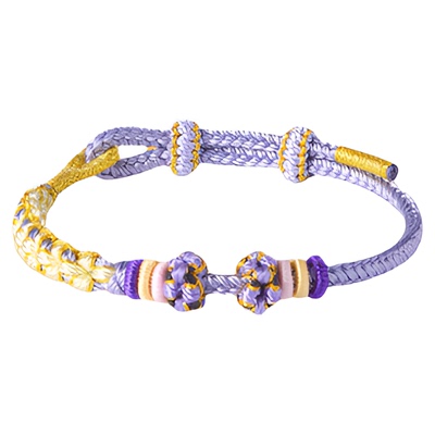 可穿黄金小清新diy桃花手绳