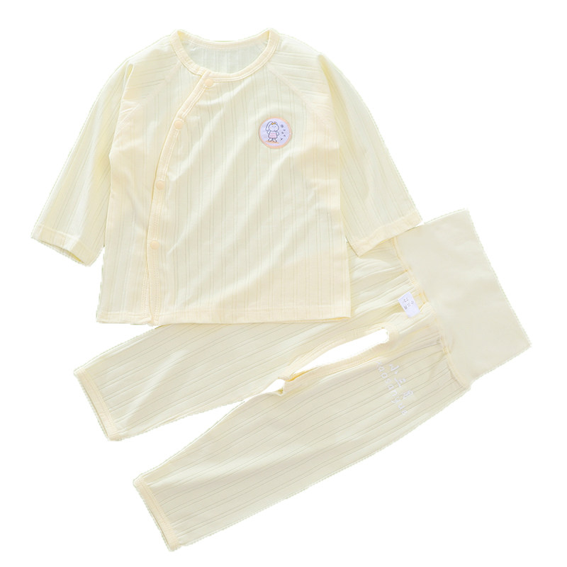 新生婴儿夏季薄款套装空调服0-12个月女宝宝衣服男长袖夏天睡衣