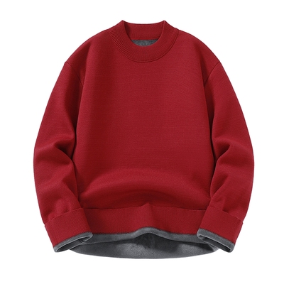 班尼路冬季针织保暖加绒毛衣男