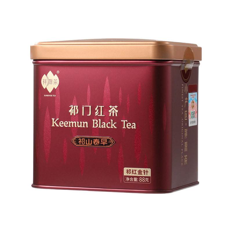 祥源茶祁门红茶官方旗舰店叶早春特级祁红金针小袋装88g祁山春早
