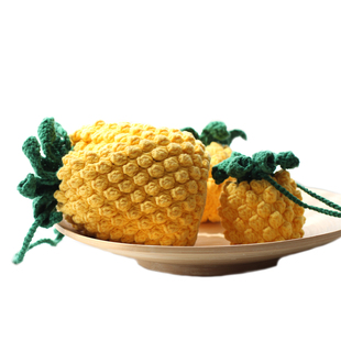 knits菠萝包包端午蛋袋儿童自制毛线diy手工编织钩针 成品材料包