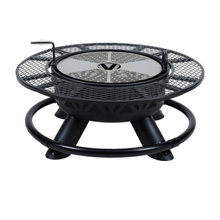 户外工匠烧烤架家用庭院户外多功能围炉煮茶桌篝火盆柴火灶烤火炉