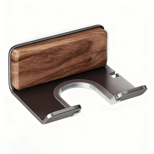 黑胡桃木吹风机置物架免打孔卫生间电吹风挂架吹风筒支架收纳架子