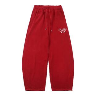 韩国badblood美式刺绣字母卫裤男女街舞休闲宽松阔腿裤直筒长裤