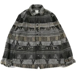 SONOFLOONG复古工装夹克毛呢夹克潮牌外套纳瓦霍美式三袋外套rrl