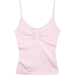 LINCCHIC金羽杰女夏外穿U领细带针织吊带背心女内搭S242SW322Y