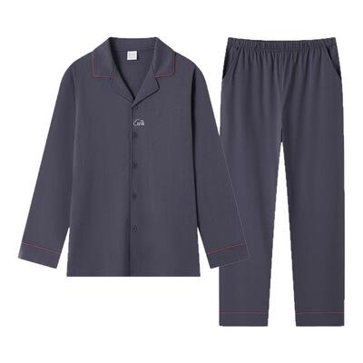 男士纯棉睡衣男款春秋季2025新款