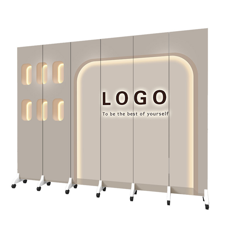 定制logo办公室屏风隔断式简约现代可折叠移动遮挡带滑轮2026新型