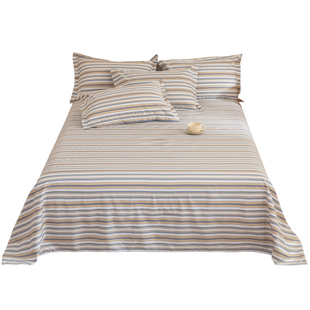 A类100纯棉加厚老粗布床单单件三件套全棉宿舍冬季被单榻榻米炕单