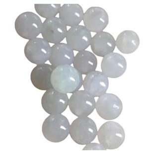 隆慈缘翡翠A货源头老坑冰种散珠子冰透水润散珠子冰糯玉珠DIY散珠