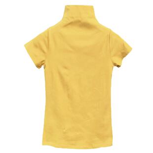 白色t恤女短袖上衣绿色短款半高领紧身夏内搭打底衫半袖春季2024