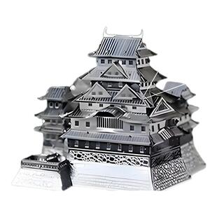 金属拼装模型日本建筑3D立体姬路城拼图手工diy积木桌面摆件礼物