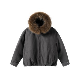 NYHSUGOO/南乙貉子毛大毛领国标90白鹅绒羽绒服55072男女同款冬季