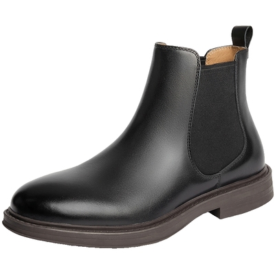 百丽黑伯爵加绒切尔西马丁靴男