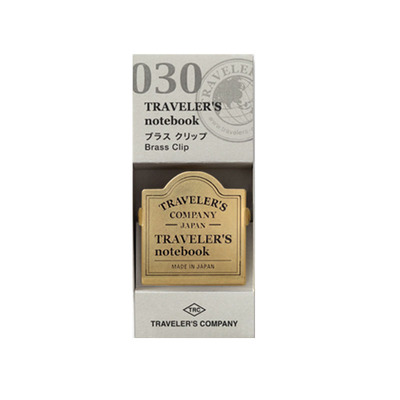 日本旅行者tn夹子黄铜手帐金属夹