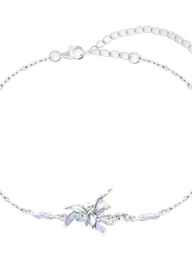 VIVIWELL精致鸢尾花纯银手链女