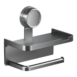 吸盘置物卷纸架纸巾架卫生间防水免打孔挂壁式家用卷纸盒带置物架