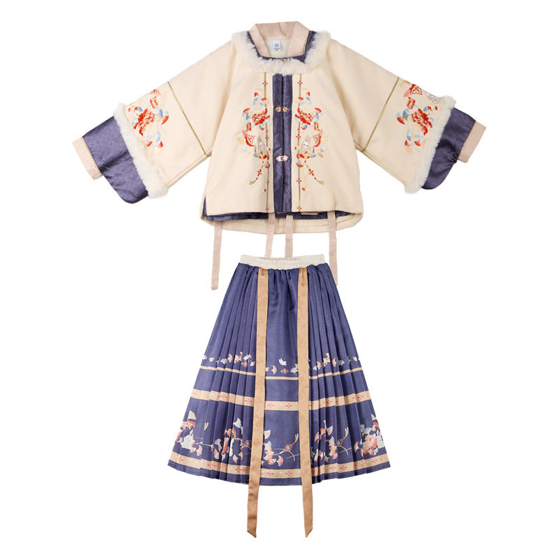 女童汉服冬季款儿童格格服套装