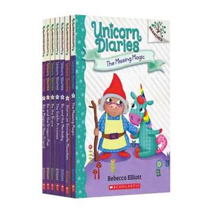 【男生日记风】学乐独角兽日记10册全彩 Unicorn Diaries英文原版大树桥梁章节书魔法趣味漫画 6-9岁英语课外阅读