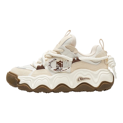 Champion冠军绑带面包鞋女厚底板鞋2025年秋冬新款情侣休闲运动鞋