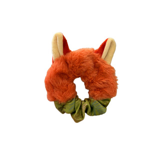 疯狂动物城朱迪尼克毛绒大肠发圈头绳女2025新款发绳皮筋头饰发饰