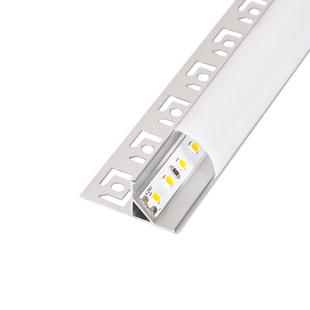 45度斜发光反光灯槽悬浮吊顶回光线性洗墙线形灯带氛围间接照明灯