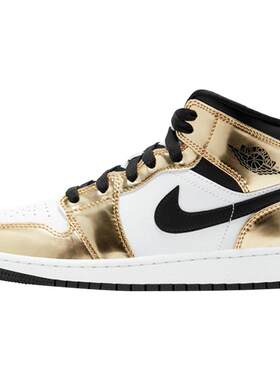 Nike/耐克正品 Air Jordan 1 Mid AJ1 湖人中帮男女篮球鞋DB2822