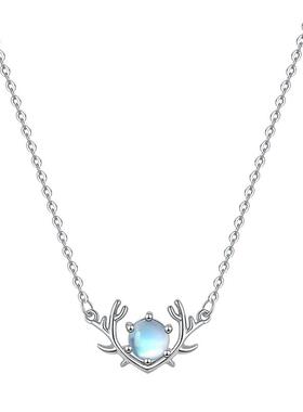 原创925银一鹿有你项链女友礼物