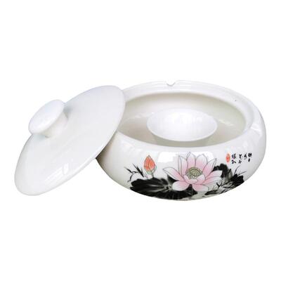 陶瓷带盖墨砚台保湿不干墨