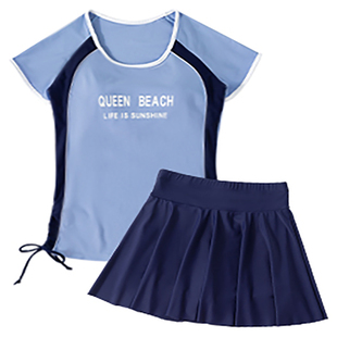 泳衣女款保守分体微胖女孩遮肚显瘦游泳衣2025年新款女士温泉泳装