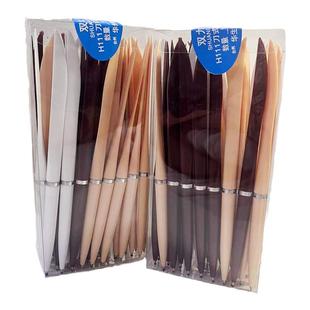 刀笔圆珠笔原子笔快递扁刀型头物流办公教师开箱红蓝色笔芯 1.0mm