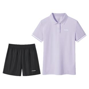 骆驼运动套装女2026夏季新款宽松速干poloT恤跑步训练短裤两件套