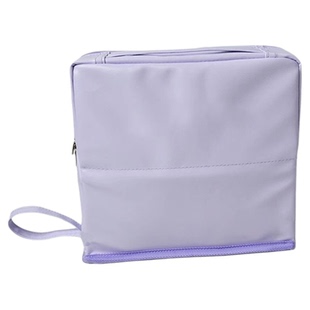 2026新款分区可站立式化妆包大容量旅行外出手提便携式分格化妆刷收纳学生文具笔袋防水皮面高端外出洗漱包