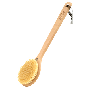 KRRAMEL猪鬃长柄洗澡刷软毛刷子搓澡干刷皮肤搓背后背神器沐浴刷