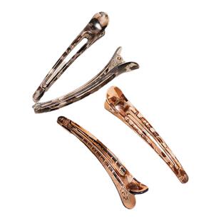 畹町新款波点蝴蝶透明彩色大号鱼嘴夹气质刘海夹可爱前额夹子