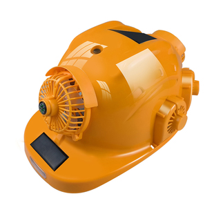 太阳能带风扇的安全帽内置空调制冷工地头盔夏防晒充电降温帽子男